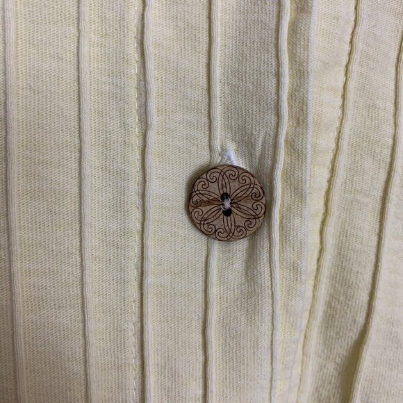 Focus Casual Life Long Sleeve Cardigan Sweater Yellow Button Lagenlook Womens L - Picture 4 of 16